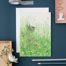 Load image into Gallery viewer, Cat in the grass - Greetings Card