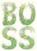 Load image into Gallery viewer, Boss - letters made out of meadow grass - greetings card