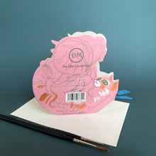 Load image into Gallery viewer, Cat playing with a ball of wooly - Die Cut Greetings Card