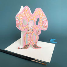 Load image into Gallery viewer, Hare doing an ear stand - Die Cut Greetings Card