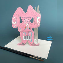 Load image into Gallery viewer, Hare doing an ear stand - Die Cut Greetings Card