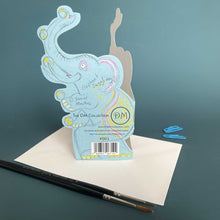 Load image into Gallery viewer, Elephant juggling - Die Cut Greetings Card