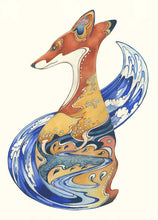 Load image into Gallery viewer, Fox in the clouds - Card