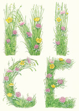 Load image into Gallery viewer, Nice - letters made out of meadow grass - greetings card
