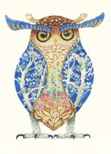 Load image into Gallery viewer, Spot Bellied Owl (or eyebrows) - Greetings Card