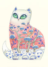 Load image into Gallery viewer, Snow Cat- Greetings Card