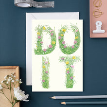 Load image into Gallery viewer, DO IT - letters made out of meadow grass - greetings card