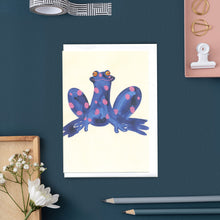 Load image into Gallery viewer, Blue Tree Frog - Greetings Card