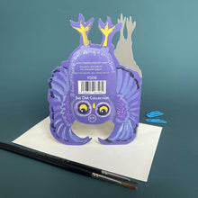 Load image into Gallery viewer, Owl doing a wing stand- Die Cut Greetings Card