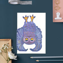 Load image into Gallery viewer, Owl doing a wing stand- Die Cut Greetings Card