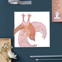 Load image into Gallery viewer, Robins ding a wing stand - Die Cut Greetings Card