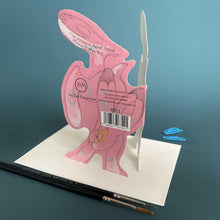 Load image into Gallery viewer, Hare doing a hand stand - Die Cut Greetings Card