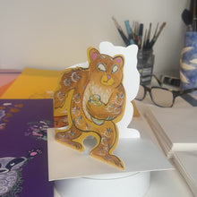 Load and play video in Gallery viewer, Bear stealing honey - Die Cut Greetings Card