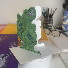 Load and play video in Gallery viewer, Tyrannosaurus Rex- Die Cut Greetings Card