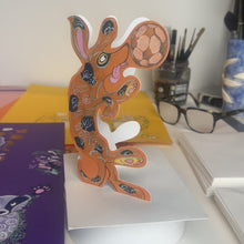Load and play video in Gallery viewer, Dog playing with a ball- Die Cut Greetings Card