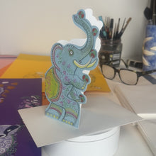 Load and play video in Gallery viewer, Elephant juggling - Die Cut Greetings Card