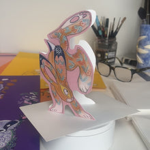 Load and play video in Gallery viewer, Hare doing a hand stand - Die Cut Greetings Card