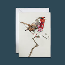 Load image into Gallery viewer, Robin in a Winter Landscape -  Card
