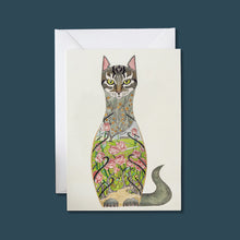 Load image into Gallery viewer, Cat In a Rose Garden - Card
