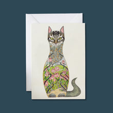 Load image into Gallery viewer, Cat In a Rose Garden - Card