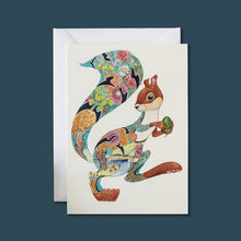 Load image into Gallery viewer, Turquoise Squirrel - Card