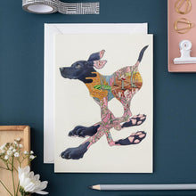 Load image into Gallery viewer, Black Labrador Running - Card - The DM Collection