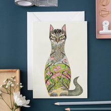 Load image into Gallery viewer, Cat In a Rose Garden - Card - The DM Collection