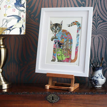 Load image into Gallery viewer, Cat Licking it's Paw - Print - The DM Collection