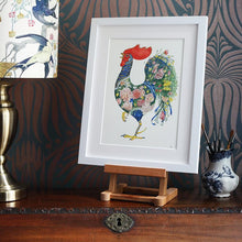 Load image into Gallery viewer, Rooster with Flowers - Print - The DM Collection