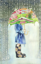 Load image into Gallery viewer, Girl with the Frog Umbrella - Print - The DM Collection
