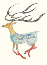 Load image into Gallery viewer, Reindeer Running - Card