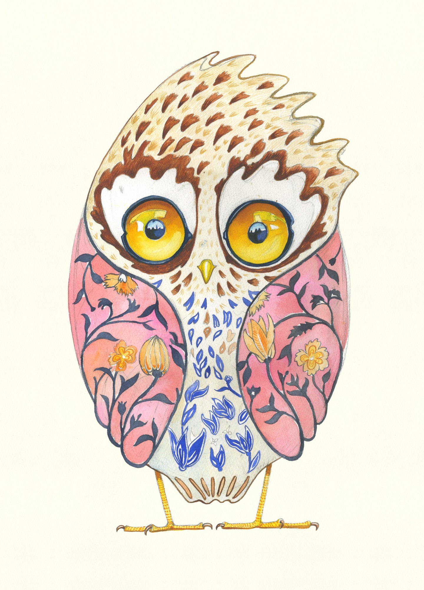 Baby Owl - Greetings Card