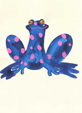 Load image into Gallery viewer, Blue Tree Frog - Greetings Card
