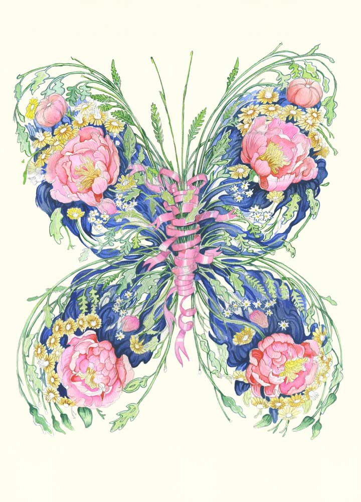 Giant Peacock Moth - Greetings Card