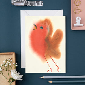 Robin singing - Greetings Card