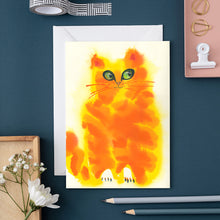 Load image into Gallery viewer, Ginger Cat - Greetings Card
