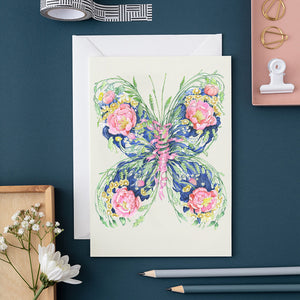 Giant Peacock Moth - Greetings Card