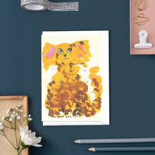 Load image into Gallery viewer, Muddy Yellow Dog - Greetings Card
