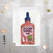 Load image into Gallery viewer, Doom Scroll Cure - Eye Drops - Greetings Card
