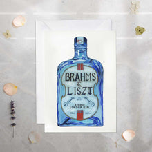 Load image into Gallery viewer, Brahms &amp; Liszt  - London Gin- Greetings Card
