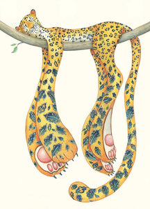 Leopard  Asleep - Card