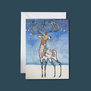 Stag in the Snow - Card