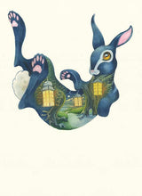 Load image into Gallery viewer, Bunny Falling - Print - The DM Collection
