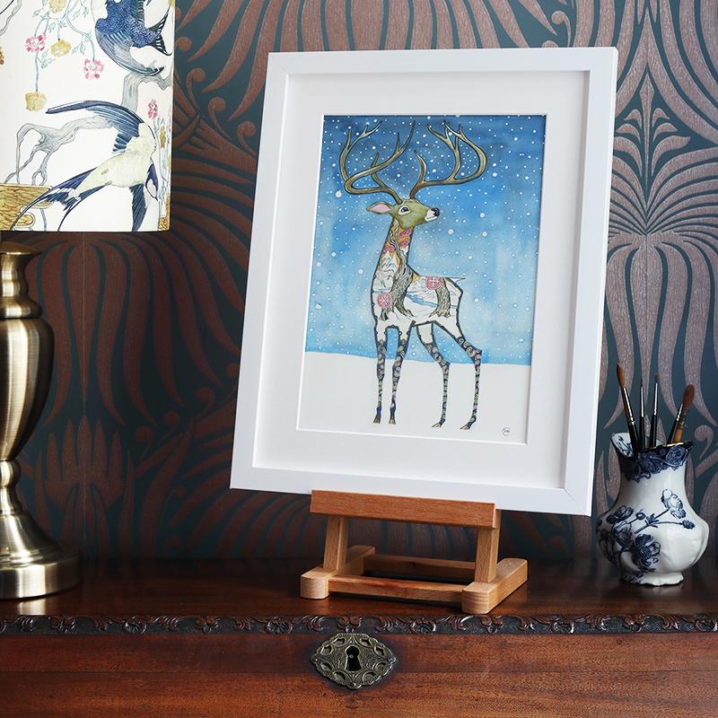 Stag in the Snow  - Print - The DM Collection