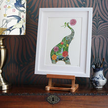 Load image into Gallery viewer, Elephant with Flowers  - Print - The DM Collection
