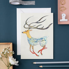 Load image into Gallery viewer, Reindeer Running - Card
