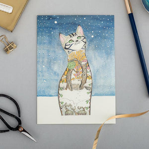 Cat in the Snow  - Card - The DM Collection