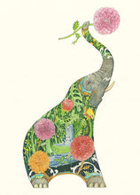 Load image into Gallery viewer, Elephant with Flowers - Card - The DM Collection
