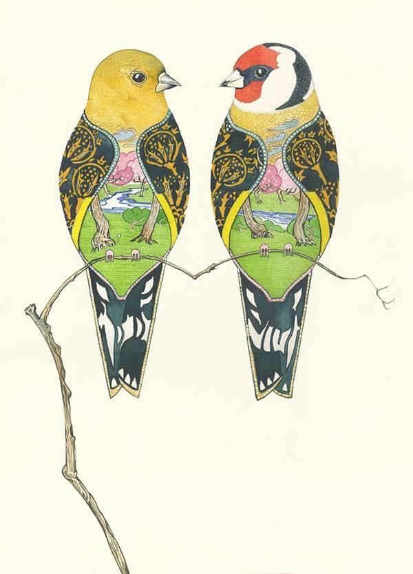 Goldfinches - Card - The DM Collection