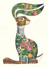 Load image into Gallery viewer, Hare with Flowers - Card - The DM Collection
